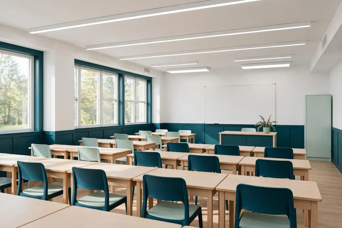 A bright classroom