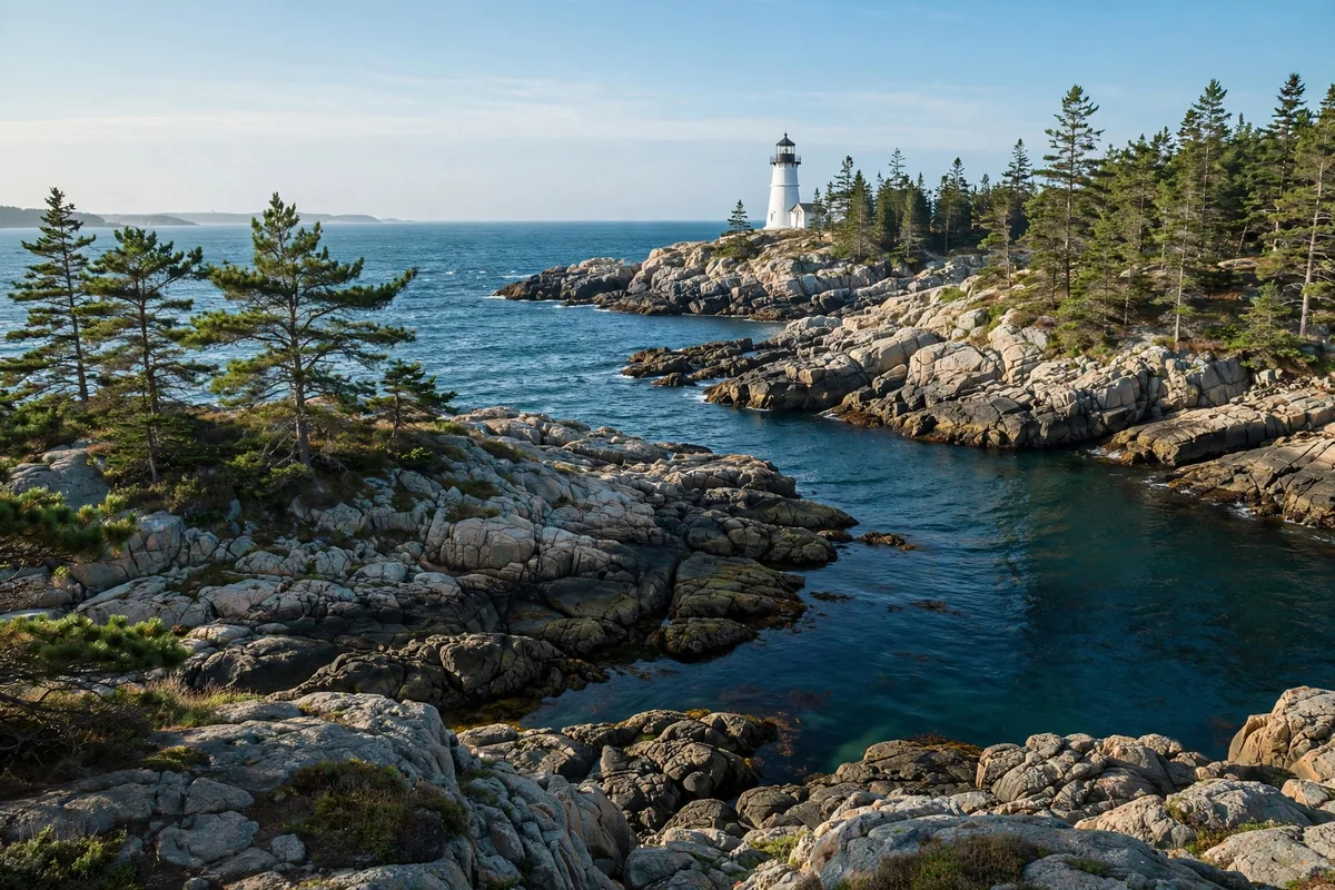 A rocky Maine coast