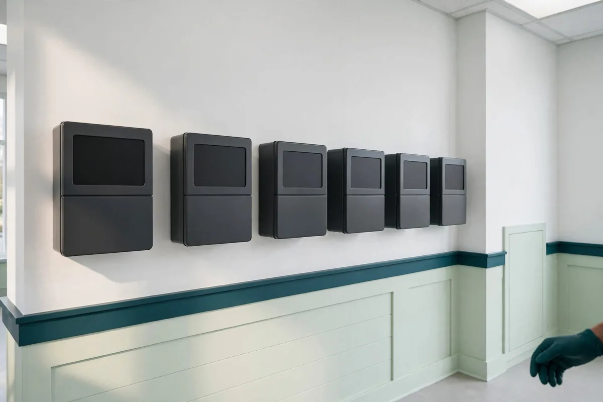 A bank of meters