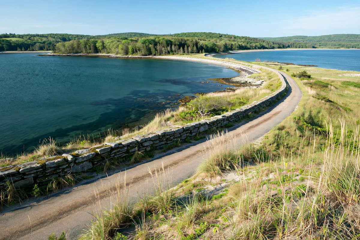 A coastal road in the morning