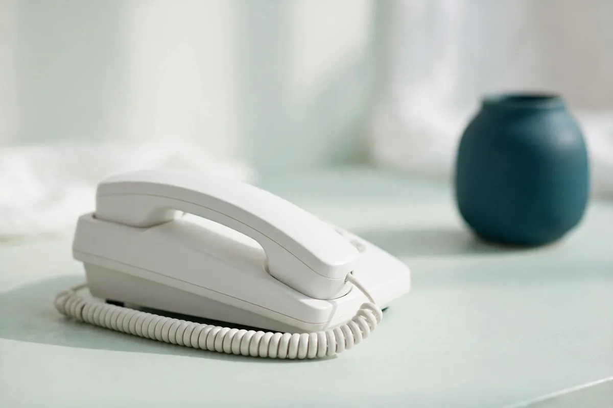 A desk phone