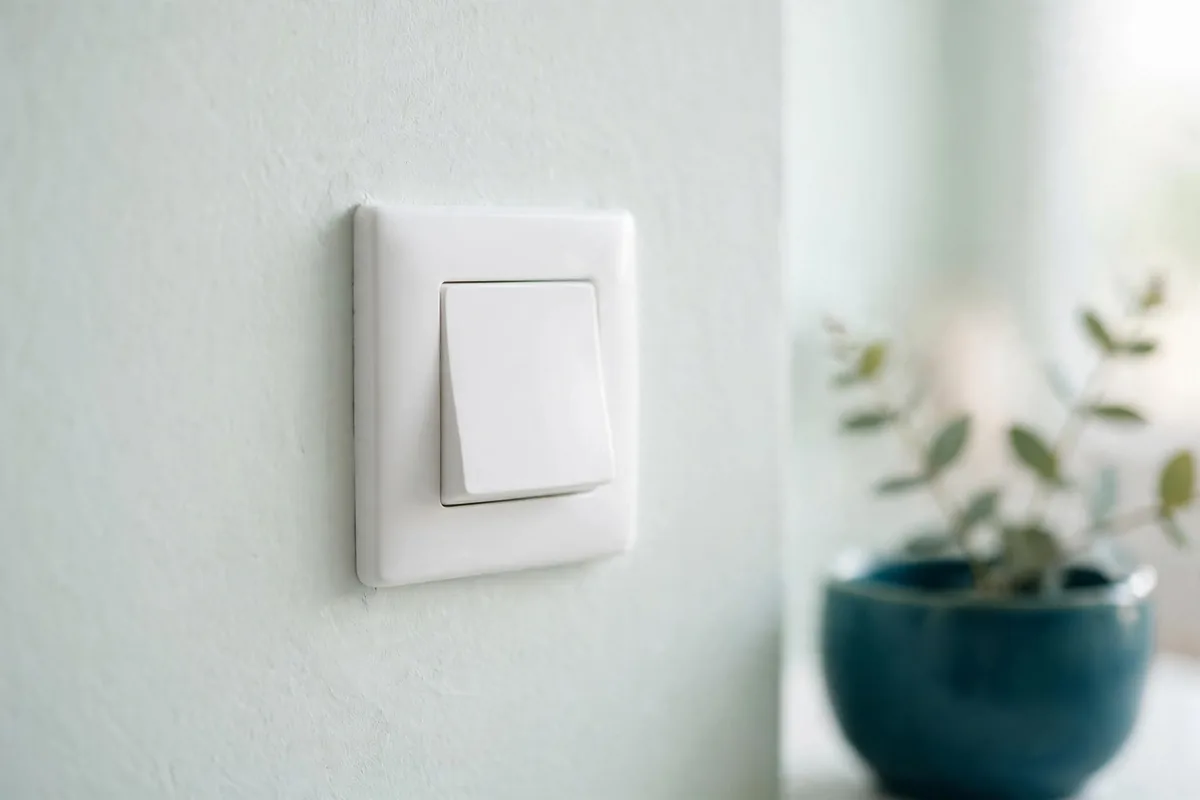 A switch turned off